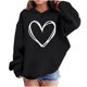 thumbnail image 1 of Sudadera con capucha y estampado de corazón de San Valentín, sudadera de manga larga para niños y niñas, chaqueta para niñas de talla mediana y grande., 1 of 7