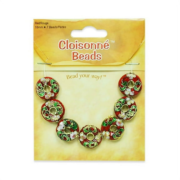 6 Packs of Cloisonne Donut Beads Pack of 7