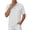 White, variant on Gyexs Mens Cotton Polo Shirt V Neck Short Sleeve Textured Polo Shirts Soft Stretchy Casual Workout Golf Tee with Pocket White, Size XL