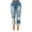 Light blue, variant on Fjofpr Clearance Sale Deal Ripped Jeans for Women Plus Size Clearance Women High Waisted Skinny Hole Stretch Slim Pants Calf Length