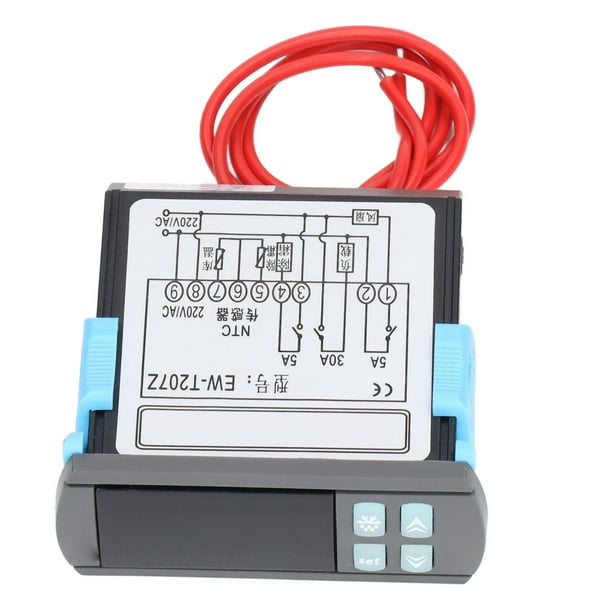 Controlador de temperatura del congelador, Controlador de temperatura digital Controlador de temperatura digital impermeable Termostato de enfriamiento Funcionamiento suave Jadeshay A