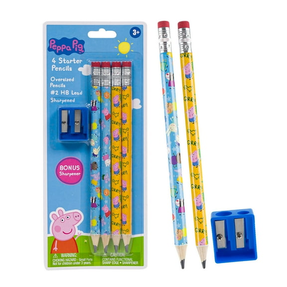 Peppa Pig 5pc Pencils W/ Sharpener- 2 PACK