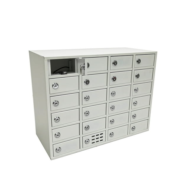 23 Slot USB Cellphone Locker Storage Charging Station Class Camp Security No-Phone