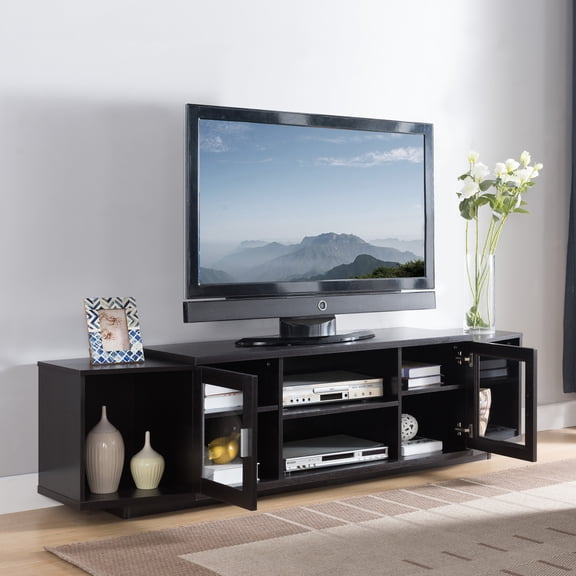 Elm 2-Door TV Stand Console, Cappuccino