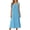 Blue, variant on Jamicy Nightgowns for Women Square Neckline Long Sleeveless Solid Color Dress Night Gown Victorian Sleep Dress Soft Night Dress Ladies Sleepwear