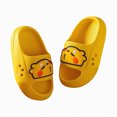 thumbnail image 3 of kpoplk Kids Lightweight Soft EVA Non-Slip Slides Slippers Open Toe Comfy Sandals for Toddler Boys Girls Children Bathroom Shower Summer Pool Beach Slippers(Yellow,11), 3 of 7