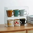 thumbnail image 3 of Estante de almacenamiento, contenedor organizador apilable, estante de almacenamiento de maquillaje de mesa, 2 uds., 3 of 4