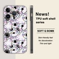 thumbnail image 1 of "Agregue un toque de diversión a su iPhone: funda para teléfono plateada mate con estampado de dibujos animados", 1 of 4