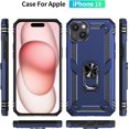 thumbnail image 6 of Designed for iPhone 15 Case, [Military-Grade Protection] with Ring Stand Case for iPhone 15 - Blue, 6 of 12