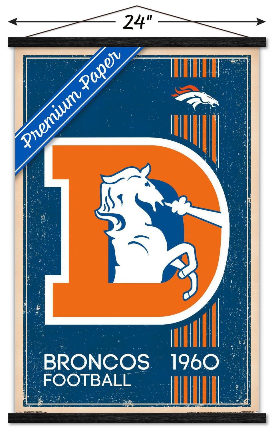 NFL Denver Broncos - Retro Logo 14 Wall Poster, 22.375" x 34"