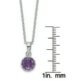 thumbnail image 2 of Primal Silver Sterling Silver Rhodium-plated 18-inch Polished Round Amethyst Necklace, 2 of 5