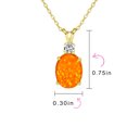 thumbnail image 3 of Bling Jewelry Womens Classic Gemstone CZ Accent Opal Pendant Necklace 14K Gold Plated 16-18 Inch, 3 of 4