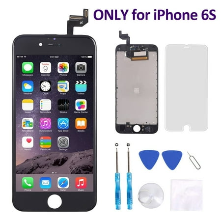 Kyocera Phone Screen Replacement iPhone 6S Screen Replacement (4.7 Inch) Black - Corepair LCD Display Screen + Touch Digitizer Assembly with Full Set Repair Tools and Screen Protector (iPhone 6S Black) ()