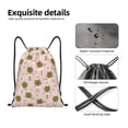 thumbnail image 5 of Drawstring Backpack - cute ballet frogs flower pink Splash Proof Small Drawstring Gym Bag for Women Men, Cinch Sports String Bag Backpack for Travel Swimming Beach, 5 of 8