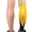 White and yellow-L, variant on Supportive Calf Compression Sleeve Flexible Design Offering Muscle Support for Running Biking and Outdoor Leg Support