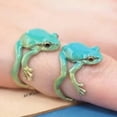 thumbnail image 3 of Eoperou Frog Ring Cute Colorful Adjustable Tree Frog Rings Handmade Fun Jewelry Perfect Unique Gift Cute Animal Rings for Beach Summer Party., 3 of 7