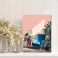 thumbnail image 2 of Mid Century Modern Armchair and Plants Canvas Print, Wall Decor for Living Room Bedroom Office Cafe Study Apartment, 2 of 8