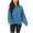 01Sky Blue, variant on pbnbp Womens Fall Fashion 2023 Women's Casual Pure Half Zip V-Neck Loose Fitting Pullover Long Sleeved Lapel, with Kangroo Pockets