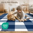 thumbnail image 4 of ODIKA 6'x9' Washable Area Rug Non-Slip, Easy Care, Plaid Checkered Front Tartan Farmhouse Windowpane Grid Motif for Family Room, Living Room, Master Bedroom, 4 of 7