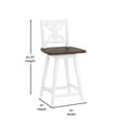thumbnail image 6 of Emma + Oliver Wooden Modern Farmhouse Swivel Bar Stool, Antique White & Gray Wash (Set of 1), 6 of 11