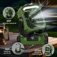 thumbnail image 4 of Spopal Ventilador Portátil Recargable con Spray, 20000mAh, 5 Velocidades y Gancho 360°, Luz LED Multifunción, Temporizador, Control Remoto, Modo Silencioso, para Camping, Playa, Hogar (Verde), 4 of 5