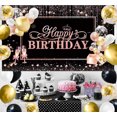 thumbnail image 4 of Happy Birthday Banner Backdrop for Girls Women Rose Gold Birthday Party Decorations Supplies Glitters Banner for Sweet Girls Women Birthday Party Favors Photography Background 45" x 70", 4 of 5