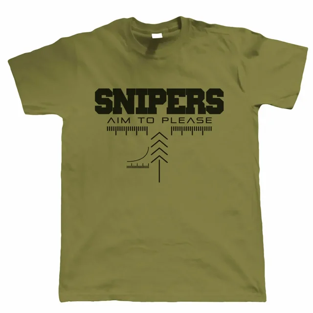 Ropa personalizada para hombre: Francotiradores, apuntan a complacer. Camiseta de jugador de airsoft o paintball. Camiseta de verano de algodón, manga corta, cuello redondo, tallas S-5XL.