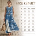 thumbnail image 7 of Xoenoiee Cat Cherry Blossom Print Women's Cotton Linen Sleeveless Tank Sundresses with Pockets Crewneck Flowy Summer T Shirt Dresses Lightweight Maxi Dresses for Women, XL, 7 of 7