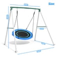 thumbnail image 5 of KloKick Heavy Duty Outdoor Swing Set - 500 lbs Capacity, Adjustable Ropes, Round Swing for Kids & Adults, Blue, 5 of 9
