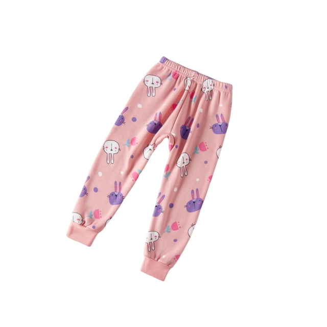 Pantalones cálidos elásticos para niños, a prueba de viento, de invierno, transpirables, para el hogar, amigables con la piel, gruesos, ropa Prendas para la parte inferior del cuerpo Rosado 100cm Qarigey AP013569-02
