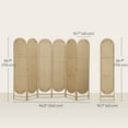 thumbnail image 3 of HOMCOM 6 Panel Room Divider, Bohemian Folding Privacy Screen, Natural Wood, 3 of 10
