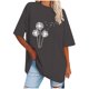 thumbnail image 1 of Camisetas de Manga Corta para las Mujeres Impreso Cuello Redondo Suelto Camiseta, Casual Cuatro Estaciones Blusa para el Hogar, 1 of 3