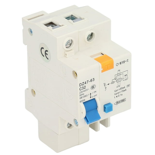 Ground Fault Circuit Interrupter, Residual Current Isolator AC 230V 400V 1P+N Avoid Accidents Sensitive for Home