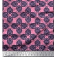 thumbnail image 1 of Soimoi Cotton Poplin Fabric Floral Block Printed Fabric 1 Yard 42 Inch Wide, 1 of 3