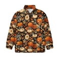 thumbnail image 4 of Uorisanigo Girls' 1/4 Zipper Sweatshirts Oversized Long Sleeve Pullover Top Fall Spring Outfits Clothes Autumn Pumpkin Print Quarter Zip Pullover Jacket Athletic Shirts Outerwear, 4 of 7
