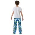 thumbnail image 4 of FORMRS Boys Pajama Pants with Pockets Size 9-10Y Kids Lounge Sleep Bottoms, Blue Dots, 4 of 8
