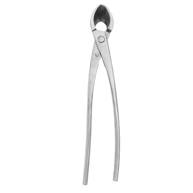 Cortador cóncavo de 27,5 cm cortador de ramas cóncavo de aleación de cromo mango cómodo herramienta de modelado de bonsái para jardín de granja plata