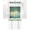 thumbnail image 6 of No Hook Shower Curtains with Snap in Liner, Green Starry Sky Waterproof Fabric Shower Curtain, Modern Abstract Clouds Night Scenery Double Layers & See-Through Top Window Bathroom Curtains 72''x84'', 6 of 6