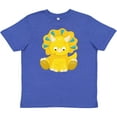 thumbnail image 3 of Inktastic Cute Yellow Dinosaur, Baby Dino, Triceratops Youth T-Shirt, 3 of 5