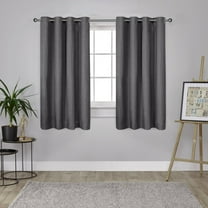 Exclusive Home Curtains 2 Pack London Textured Linen Thermal Grommet Top Curtain Panels