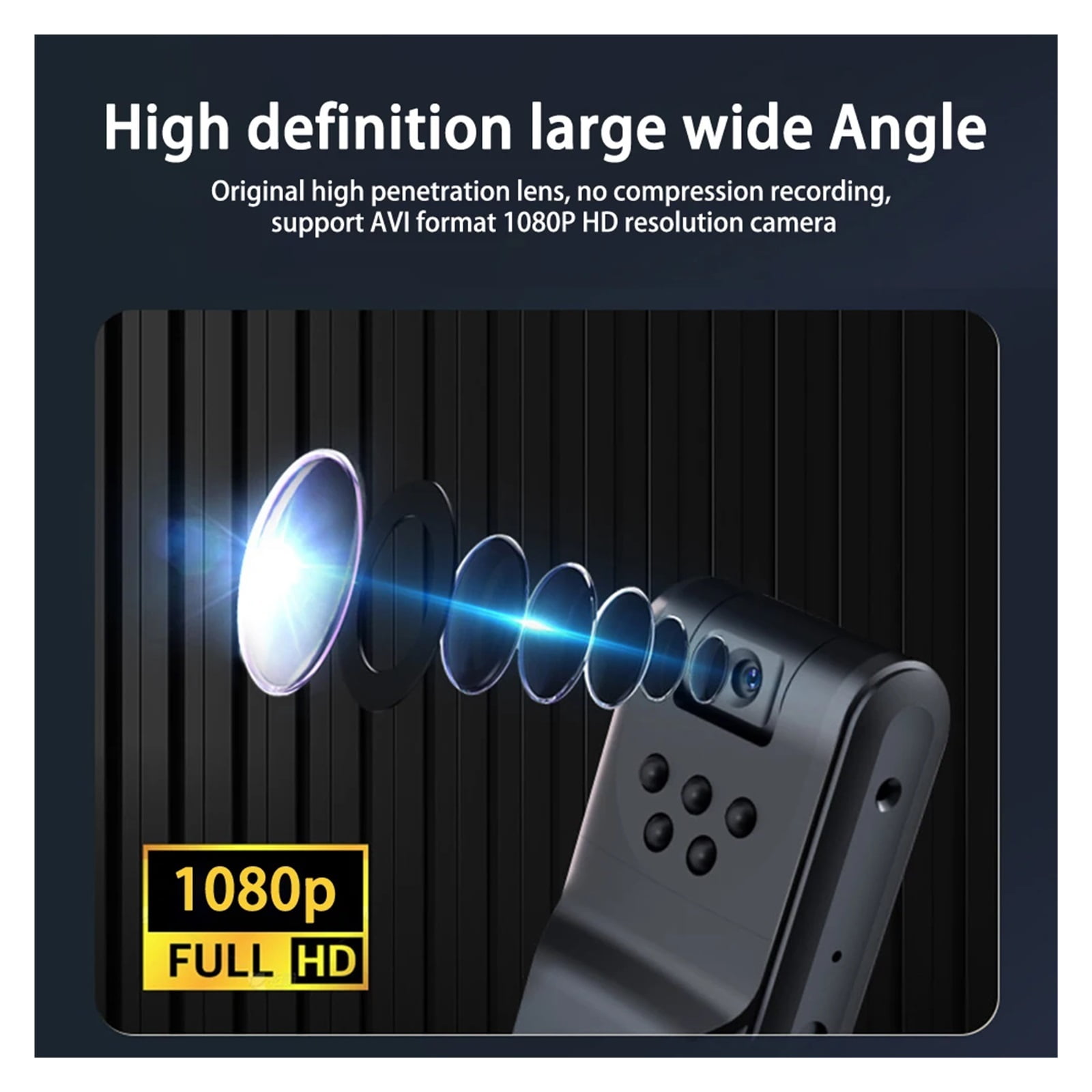 HD 1080P Mini Camera Infrared Night Vision Small Body Camera 180° Rotating Lens Outdoor Sports DV DVR Camcorder Video Recorder ,Ultra-HD Quality