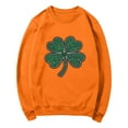 thumbnail image 7 of mihongmao St Patricks Day Shirt for Women St. Patrick's Day Printed Long Sleeved Round Neck Sweatshirt Fashionable and Casual Hooded Sweatshirt Top Orange M, 7 of 7