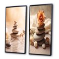 thumbnail image 3 of Designart "Spa Serenity Delicate Balance with Zen Stones" Spiritual Stone Framed Wall Art Set Of 2 - Traditional White Frame Gallery Set For Office Decor, 3 of 6