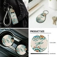 thumbnail image 7 of XYZCANDO Dragonfly Flower Handbrake Cover Lipstick Cover Fender Cover Keychain Trash Can Car Coasters Seat Belt Cover Steering Wheel Cover Armrest Cover Car Cushion Cover Comfortable, 7 of 7