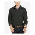 thumbnail image 1 of RALPH LAUREN Mens Gray Long Sleeve Collared Classic Fit Quarter-Zip Pullover Sweater M, 1 of 2