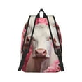 thumbnail image 3 of Daiia Flower White Cow Vintage Canvas Backpack for Men and Women ,Hiking Backpack,Travel Laptop Bag for School,Large Capacity Backpack-Medium, 3 of 8