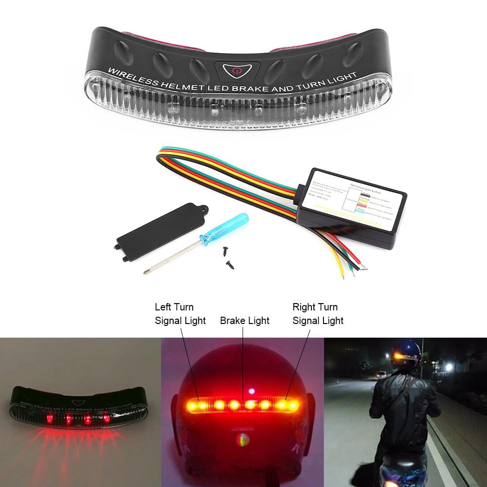 Greensen 12V Wireless LED Motor Motorcycle Helmet Turn Signal Stop