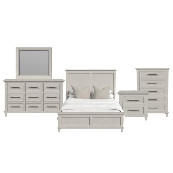 Henrik Full Panel 5PC Bedroom Set in Ivory