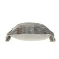 thumbnail image 3 of LR Home Sophisticated Gray and Red Tasseled 20" x 20" Square Decorative Adult Indoor Throw Pillow, 3 of 6