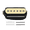 Yellow+Black 50mm, variant on LOOKSEVEN Electric Guitar Humbucker Blade/Hex Screw Adjusting Dual Coil Guitar Pickup- White 50mm
